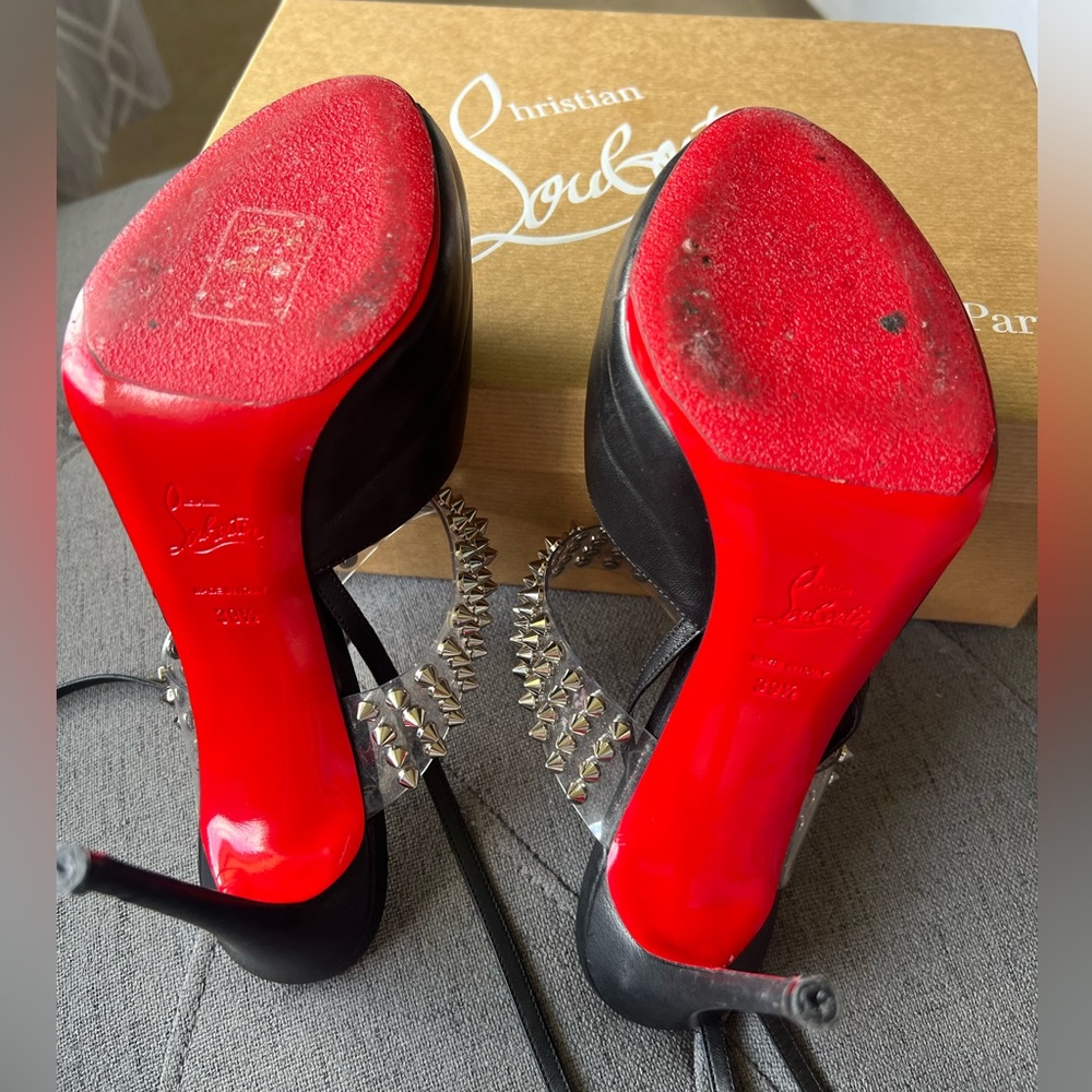 Black /Silver Studs Platform Sandals - image 4